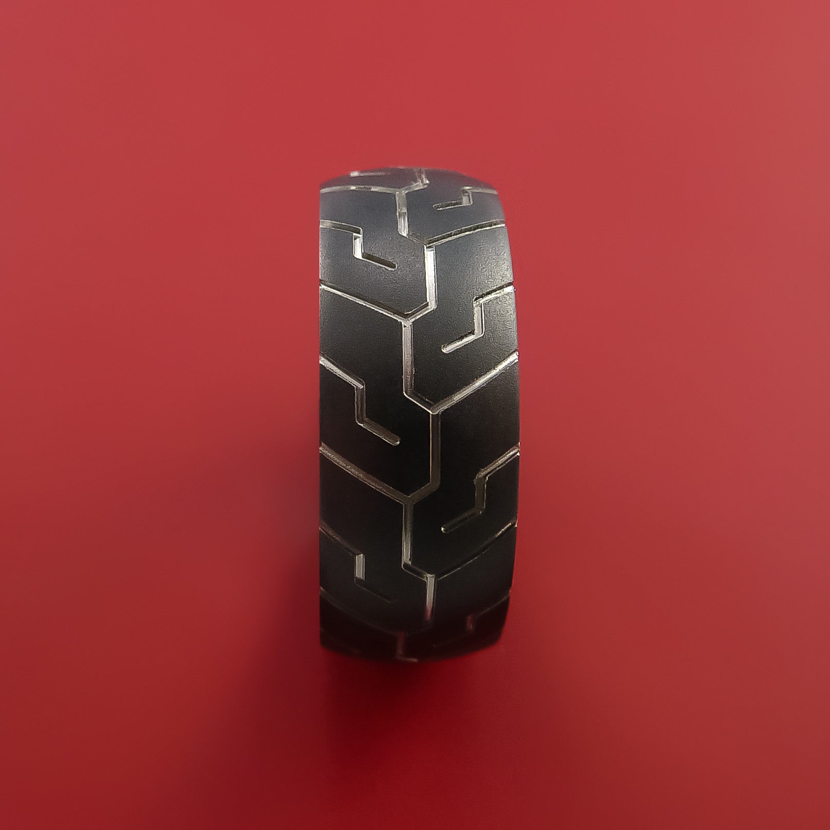 Moto Tire Tread Wedding Ring 3D model 3D printable | CGTrader
