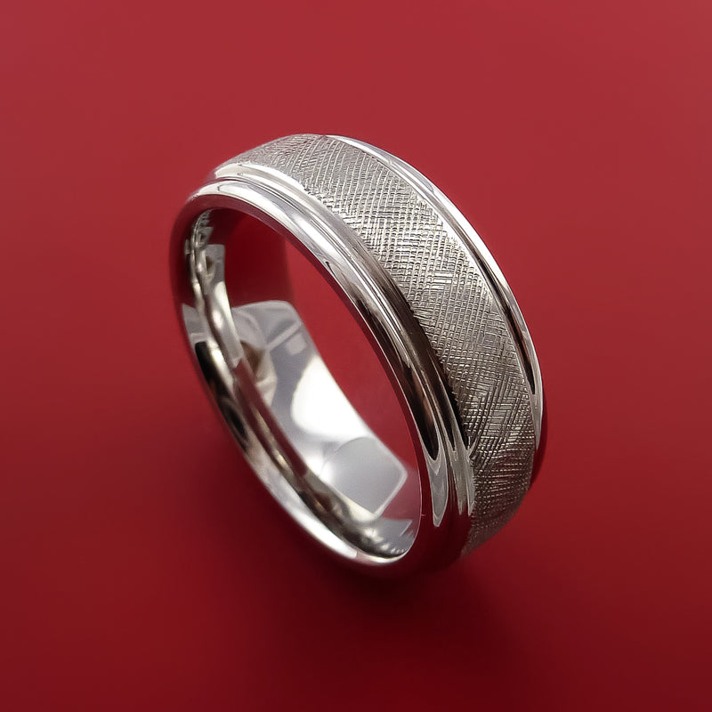 Cobalt Chrome Florentine Textured Ring