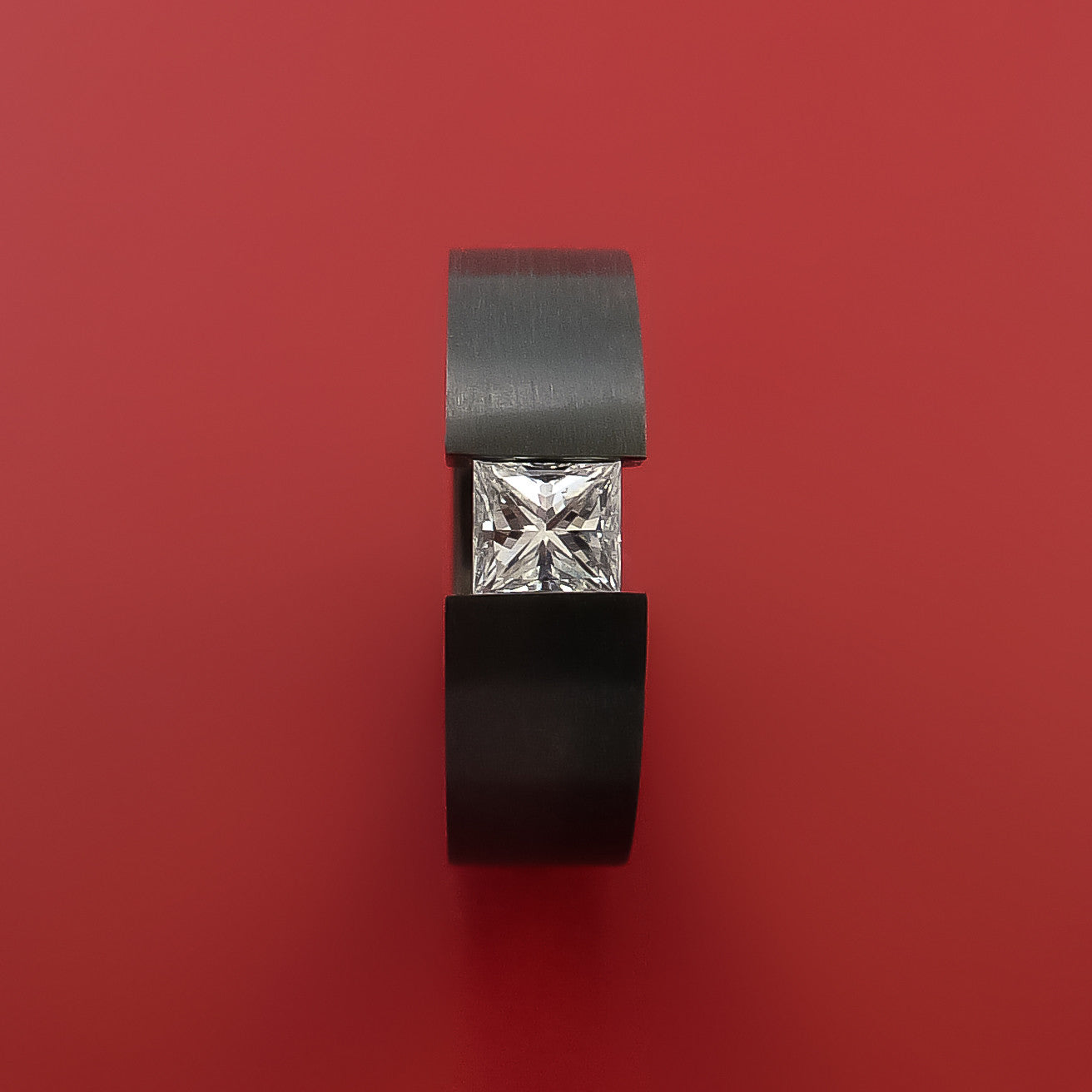 Stainless Steel Tension Ring For Women – Modern Cubic Zirconia Stone In Rose, Silver, Black, Or Gold (Adjustable)