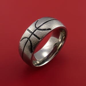 Titanium Basketball Inspired Ring Custom Made Band