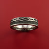 Titanium Spinner Tree Ring with Textured Background
