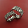 Titanium Celtic Infinity Ring Set Symbolic Wedding Bands Custom Made