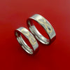 Yellow Gold Infinity Symbol and Titanium Matching Rings Wedding Band Set Sizes 3-22