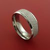 Cobalt Chrome Wide Ring Textured Knurl Pattern Band Made to Any Sizing and Finish 3-22