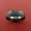 Black Zirconium Ring with Infinity Milled Celtic Design Inlay Custom Made Band