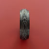 Black Zirconium Ring with Infinity Milled Celtic Design Inlay Custom Made Band