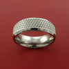 Cobalt Chrome Wide Ring Textured Knurl Pattern Band Made to Any Sizing and Finish 3-22
