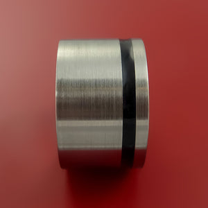 Titanium Wide Wedding Band Engagement Ring Made to Any Sizing and Finish 3-22