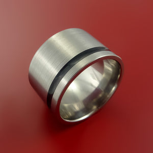 Titanium Wide Wedding Band Engagement Ring Made to Any Sizing and Finish 3-22