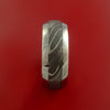 Surgical Stainless Steel Ring with Damascus Steel Inlay Custom Made Band
