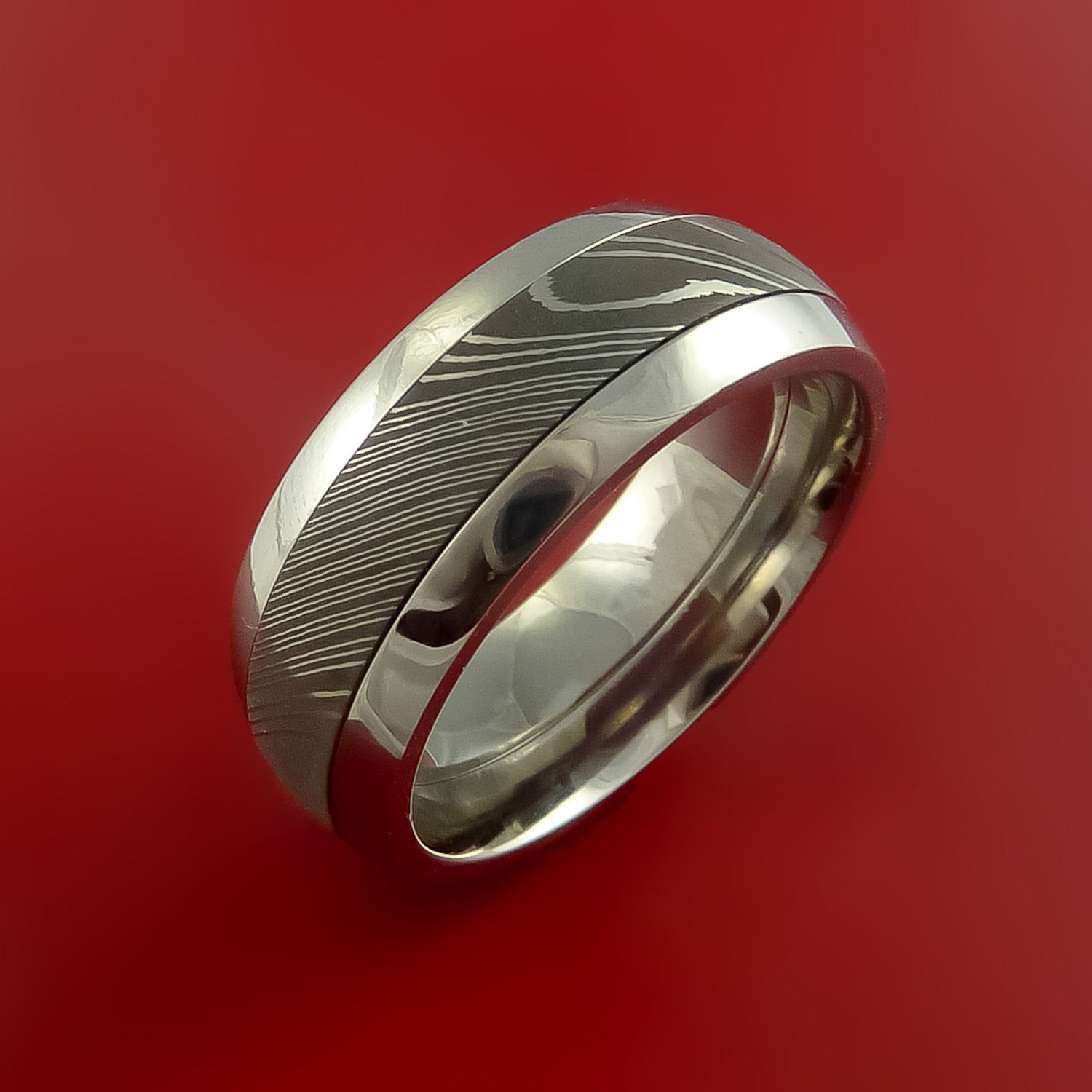 Surgical Stainless Steel 8mm Tribal Pattern Ring Wedding Band Matte Finish,  Size 8 | Amazon.com