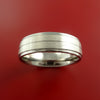 Titanium and Sterrling Ring with 4mm Silver Inlay Wedding Band Made to Any Size 3-22