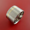 Titanium Extra Wide 14K Yellow Gold Ring Custom made Band Any Finish any Sizing