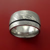 Damascus Wide Steel Ring Wedding Band Genuine Craftsmanship
