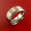 Titanium Ring Classic Style with 14k Rose Gold Inlay Wedding Band Any Size and Finish 3-22