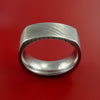Damascus Steel Square Band Pattern Ring