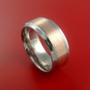 Titanium Ring Classic Style with 14k Rose Gold Inlay Wedding Band Any Size and Finish 3-22