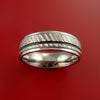 Titanium Rifling Carved Band Custom Ring With Optional Inlay Color Made to Any Sizing