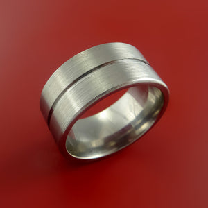 Titanium Wide Wedding Band Engagement Ring Made to Any Sizing 3 to 22