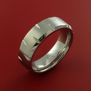 Cobalt Chrome Wedding Band Engagement Ring Made to Any Sizing and Finish 3-22