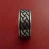 Titanium Ring with Infinity Knot Milled Celtic Design and Cerakote Inlays Custom Made Band