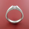 Titanium Ring Tension Setting Band Made to any size with Moissanite