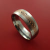 Titanium Ring with 14k Rose Gold Mokume Shakudo Inlay Custom Made Band