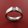 Titanium Ring Tension Setting Band Made to any size with Moissanite