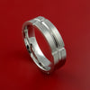 Cobalt Chrome Unique Channel Ring Bright Comfortable Band Made to Any Sizing and Finish