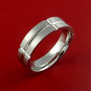 Cobalt Chrome Unique Channel Ring Bright Comfortable Band Made to Any Sizing and Finish