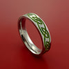 Titanium Ring with Infinity Milled Celtic Design and Cerakote Inlays Custom Made Band