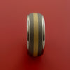 Yellow Gold and Titanium Custom Made Band Any Finish and Sizing from 3-22