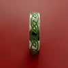 Titanium Ring with Infinity Milled Celtic Design and Cerakote Inlays Custom Made Band