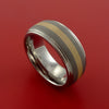 Yellow Gold and Titanium Custom Made Band Any Finish and Sizing from 3-22