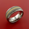 Yellow Gold and Titanium Custom Made Band Any Finish and Sizing from 3-22