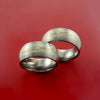 Titanium, and Mokume Ring Set Custom Made to Any Size and Finish