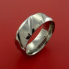Cobalt Chrome Unique Channel Ring Bright Comfortable Band Made to Any Sizing and Finish
