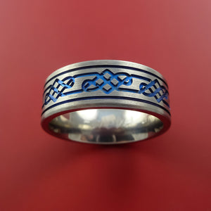 Titanium Celtic Band Infinity Design Ring