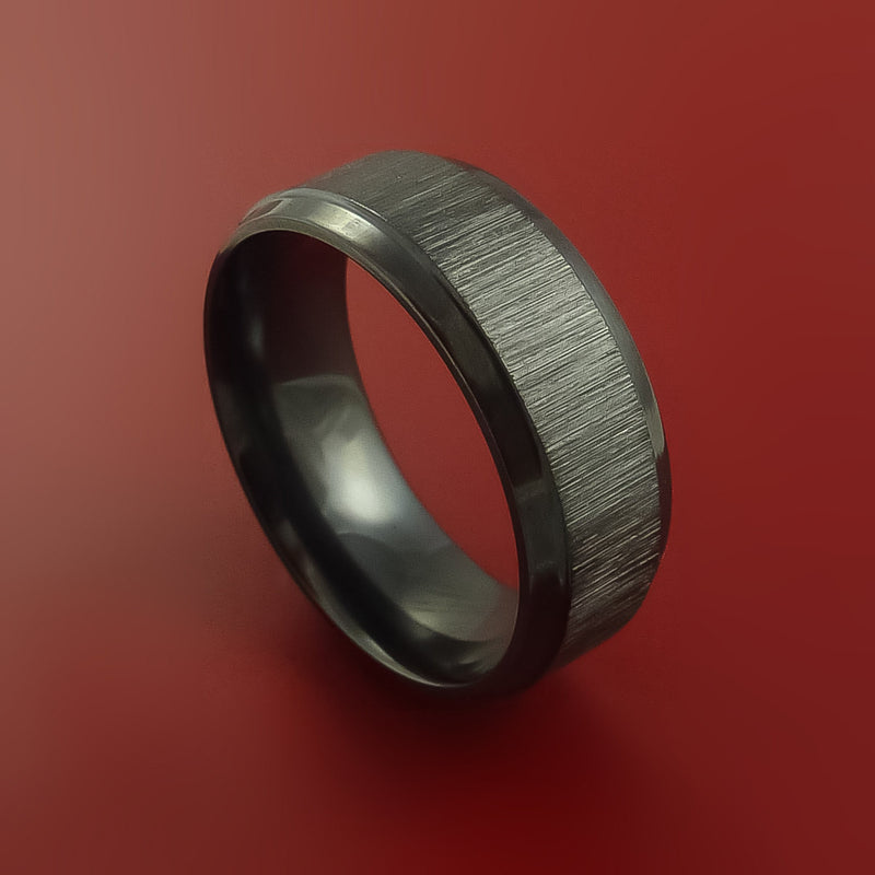 Black Zirconium Ring Custom Made Band