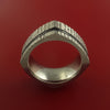 Wide Titanium Ring with Cerakote Inlay Custom Made Band