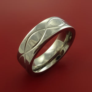 Titanium Ring with Infinity Milled Celtic Design Inlay Custom Made Band