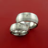Cobalt Chrome Silver Diamond Setting Matching Ring Set Made to any sizing