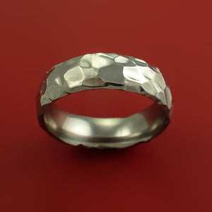 Hammered Titanium Ring Custom Made Band