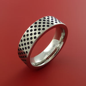 Titanium Ring Textured Mini Dimple Pattern Band Made to Any Sizing and Finish 3-22