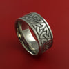 Titanium Ring with Trinity Milled Celtic Design Inlay Custom Made Band