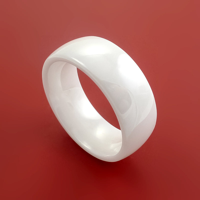 White Ceramic Ring Durable Custom Made Ring