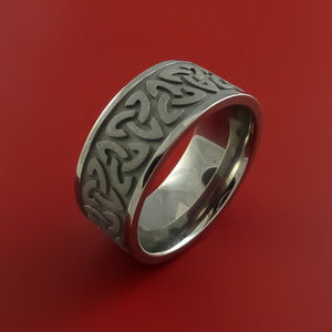 Titanium Celtic Band Trinity Symbolic Wedding Infinity Ring Custom Made
