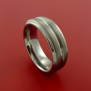Titanium Custom Sized Band Modern Style Ring Made to Any Sizing and Finish 3-22