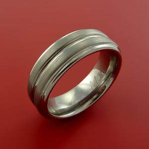 Titanium Custom Sized Band Modern Style Ring Made to Any Sizing and Finish 3-22