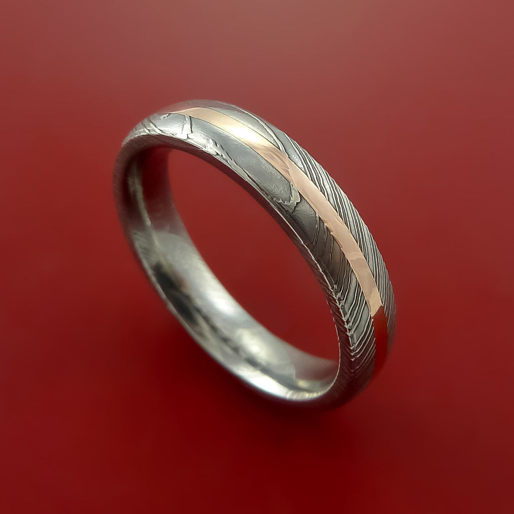 Titanium Ring with Tension-Set Moissanite Custom Made Band